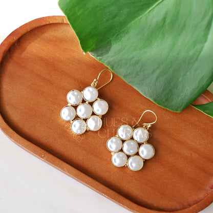 GOLDEN 7 PEARL CELESTE DROP EARRINGS