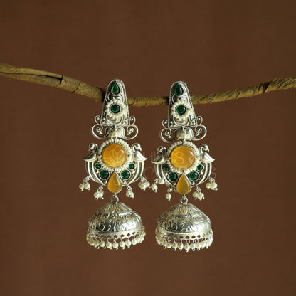 OXIDIZED KANISHKA STEP JHUMKA EARRINGS