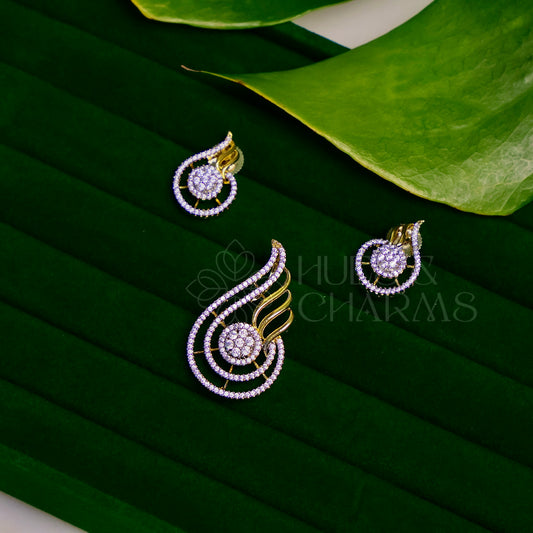 AURELIA PAISELEY CZ PENDENT SET|PREMIUM COLLECTION