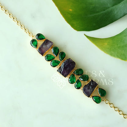 NATURAL STONE FLOREA BOLD CHOKER (Colours available )
