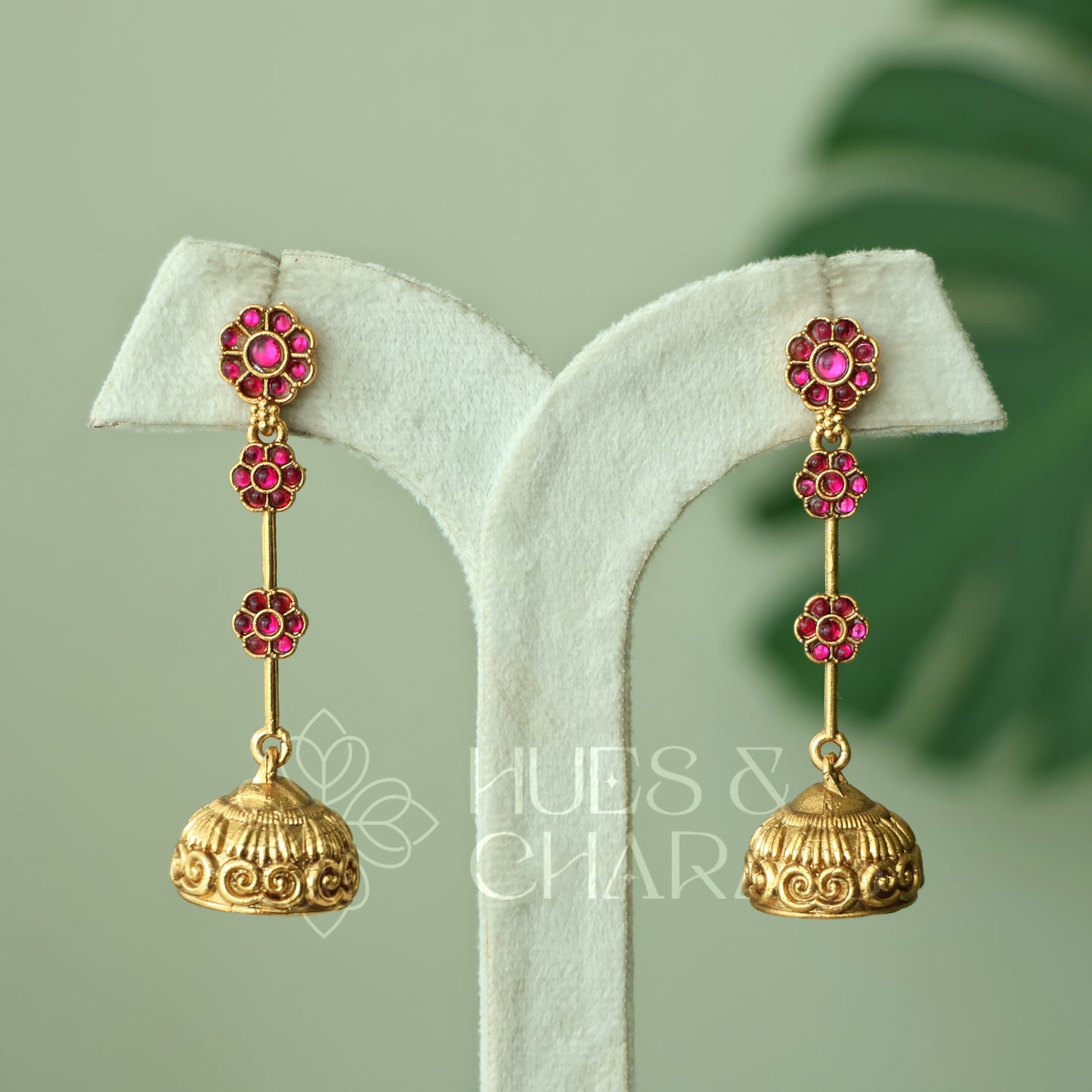 TRADITIONAL PADMARAGA STICK JHUMKA (Colours available)