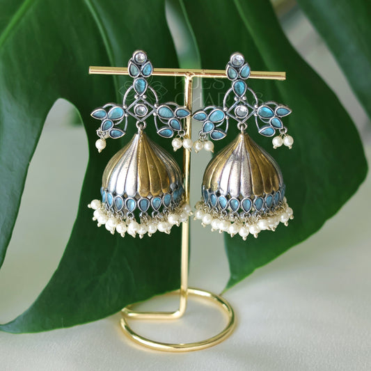 DUAL SHADE STATEMENT JHUMKAS( COLOURS AVAILABLE )