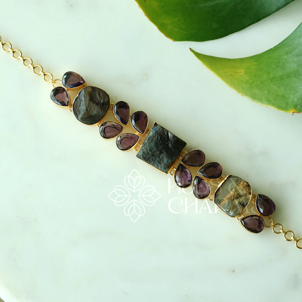 NATURAL STONE FLOREA BOLD CHOKER (Colours available )