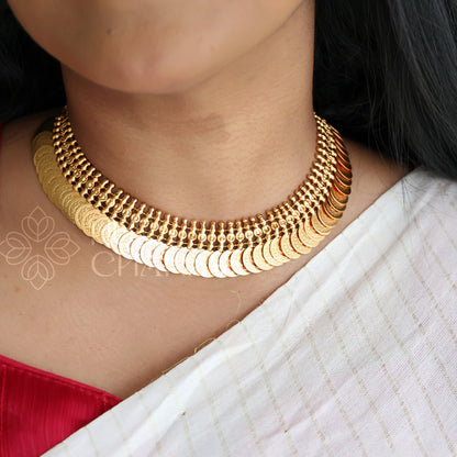 GOLDEN STATEMENT LAKSHMI COIN NECKLACE SET