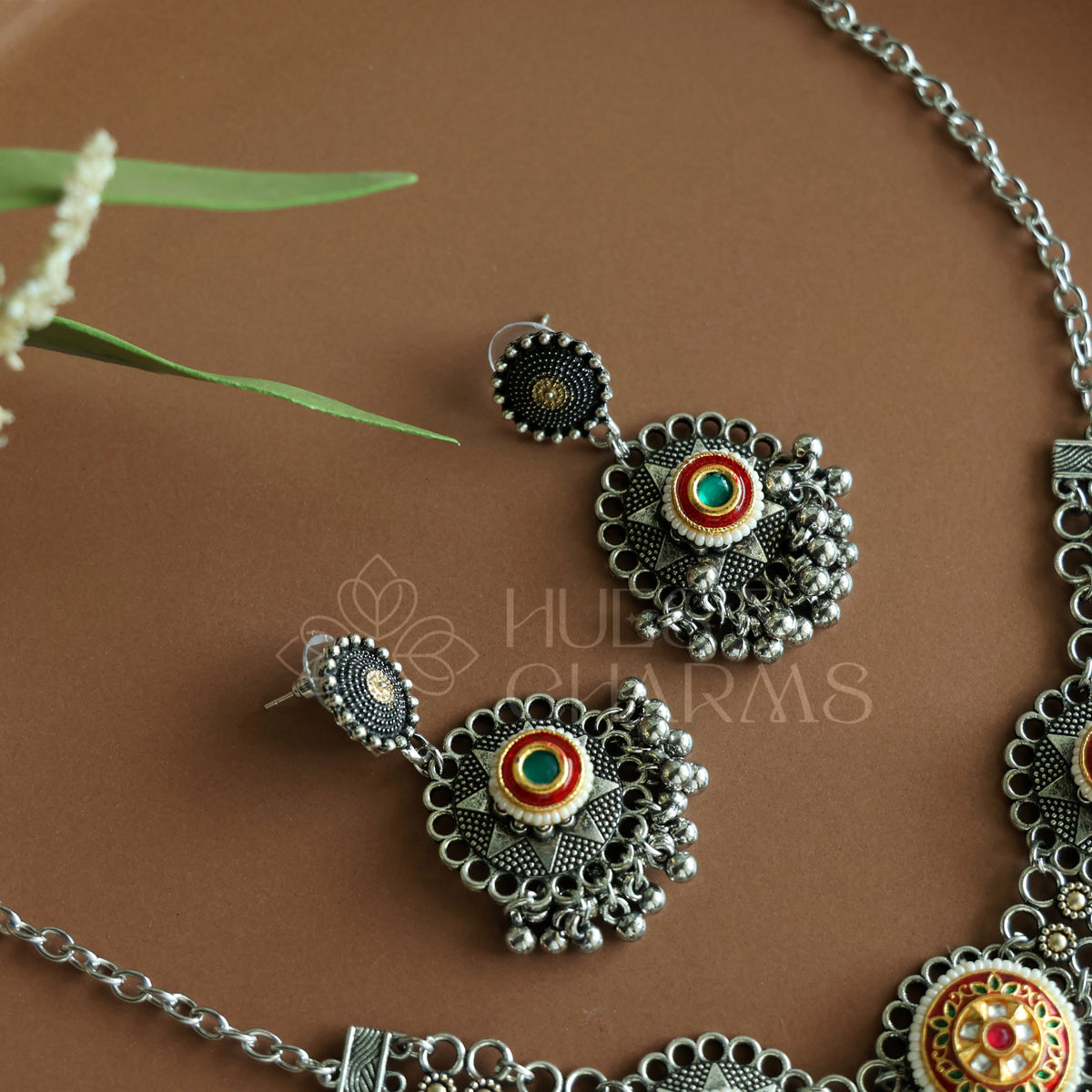 OXIDIZED STATEMENT KAASHNI NECKLACE SET