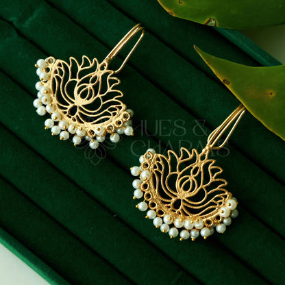 GOLDEN LOTUS BUGADI WITH PEARLS