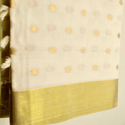 KERALA KASAVU GOLDEN BUTTA SAREE