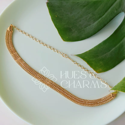 TRADITIONAL KASAVU NECKLACE |GOLD PLATED
