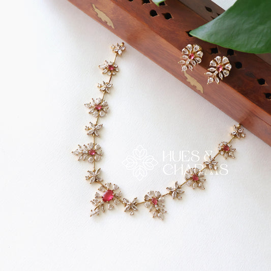 FLORAL AD NECKLACE SET