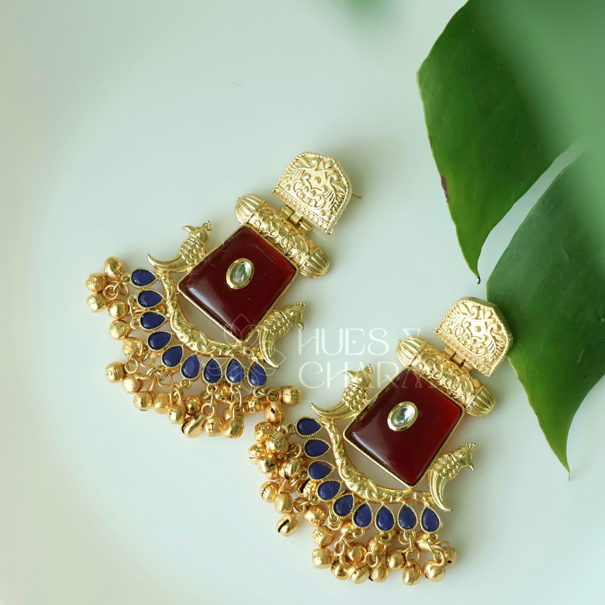MEHRANG DANGLER EARRINGS WITH GHUNGAROO (Colours available)