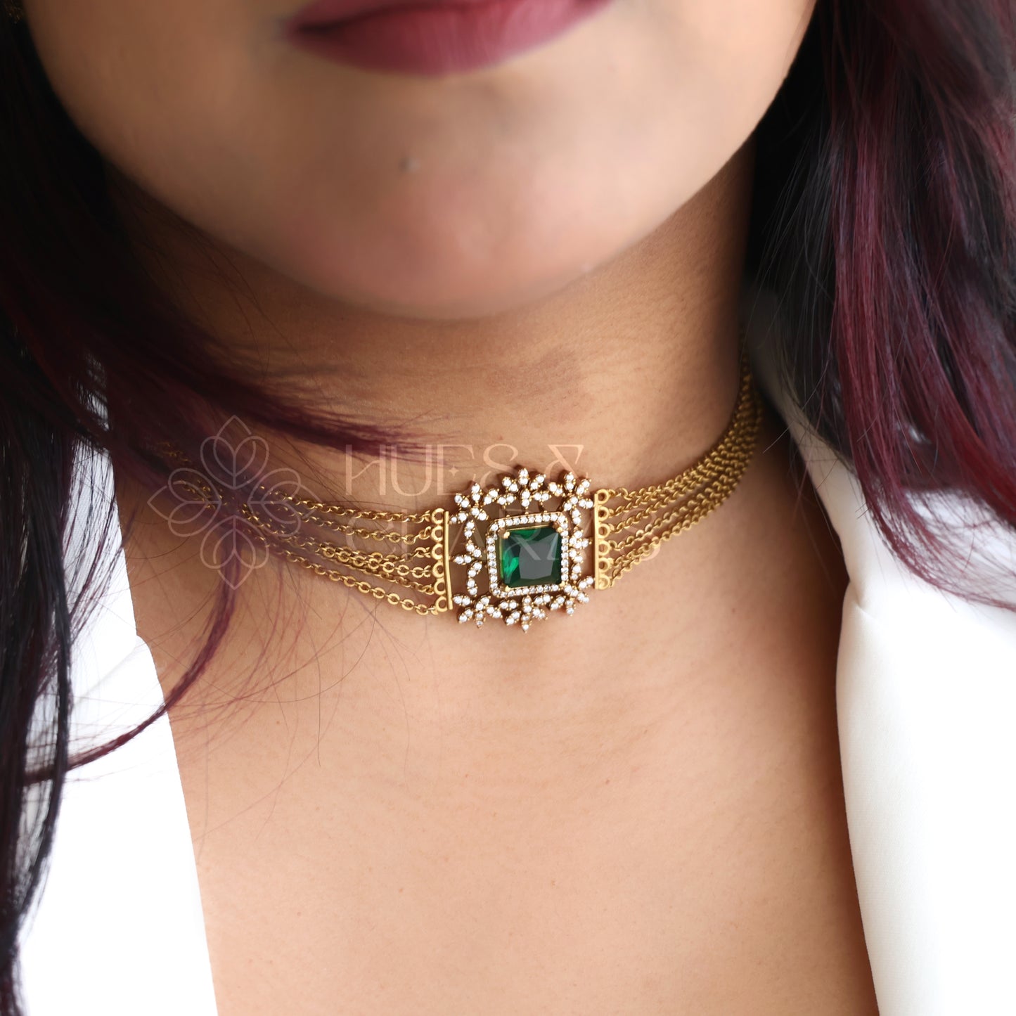ANTIQUE ELARIS CHOKER SET (Colours available)