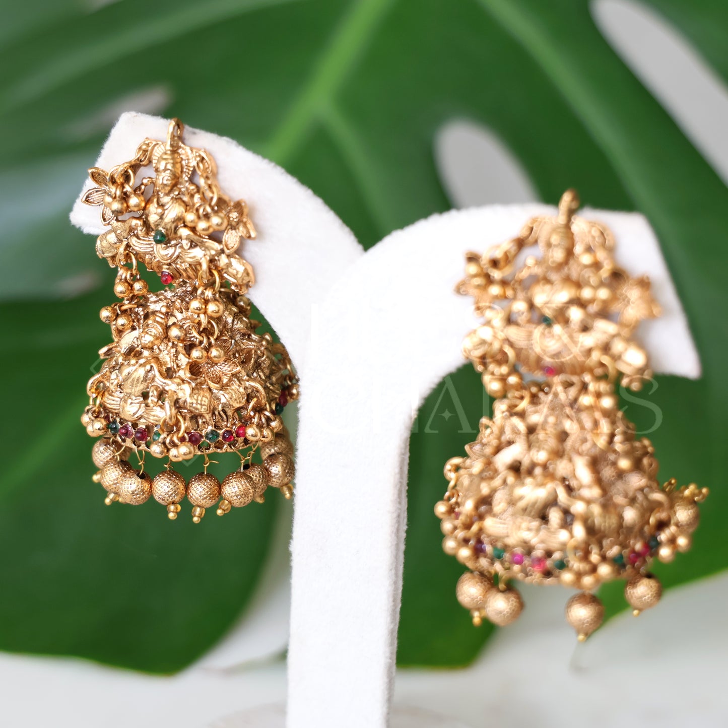 GOLDEN ROYAL LAKSHMI JHUMKA -BIG SIZE