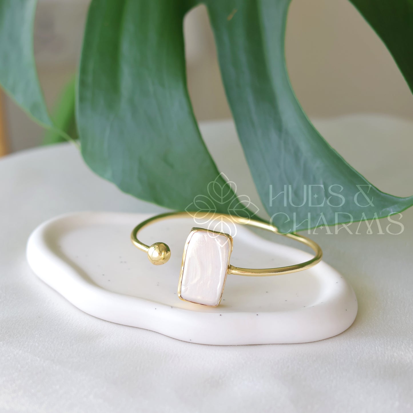 Golden MOP Rectangle Bangle