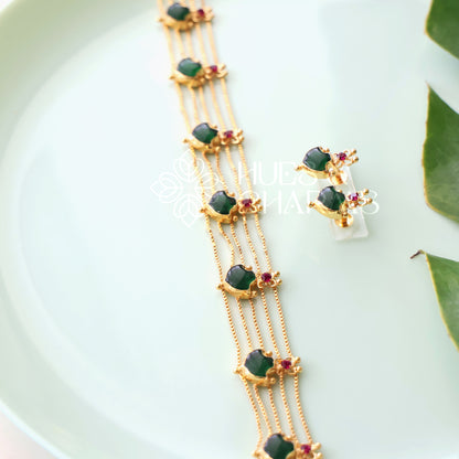 TRADITIONAL PALAKKA CHOKER SET| GOLD PLATED