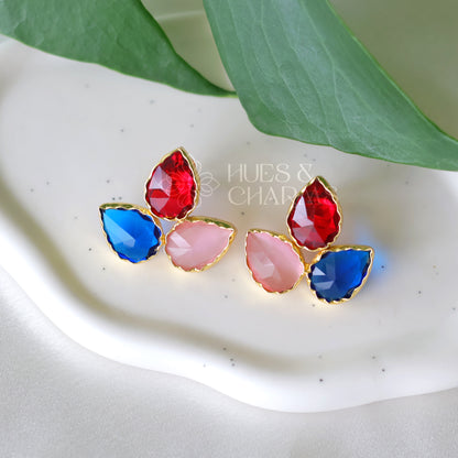 GLOSSY 3 PETAL EARRING