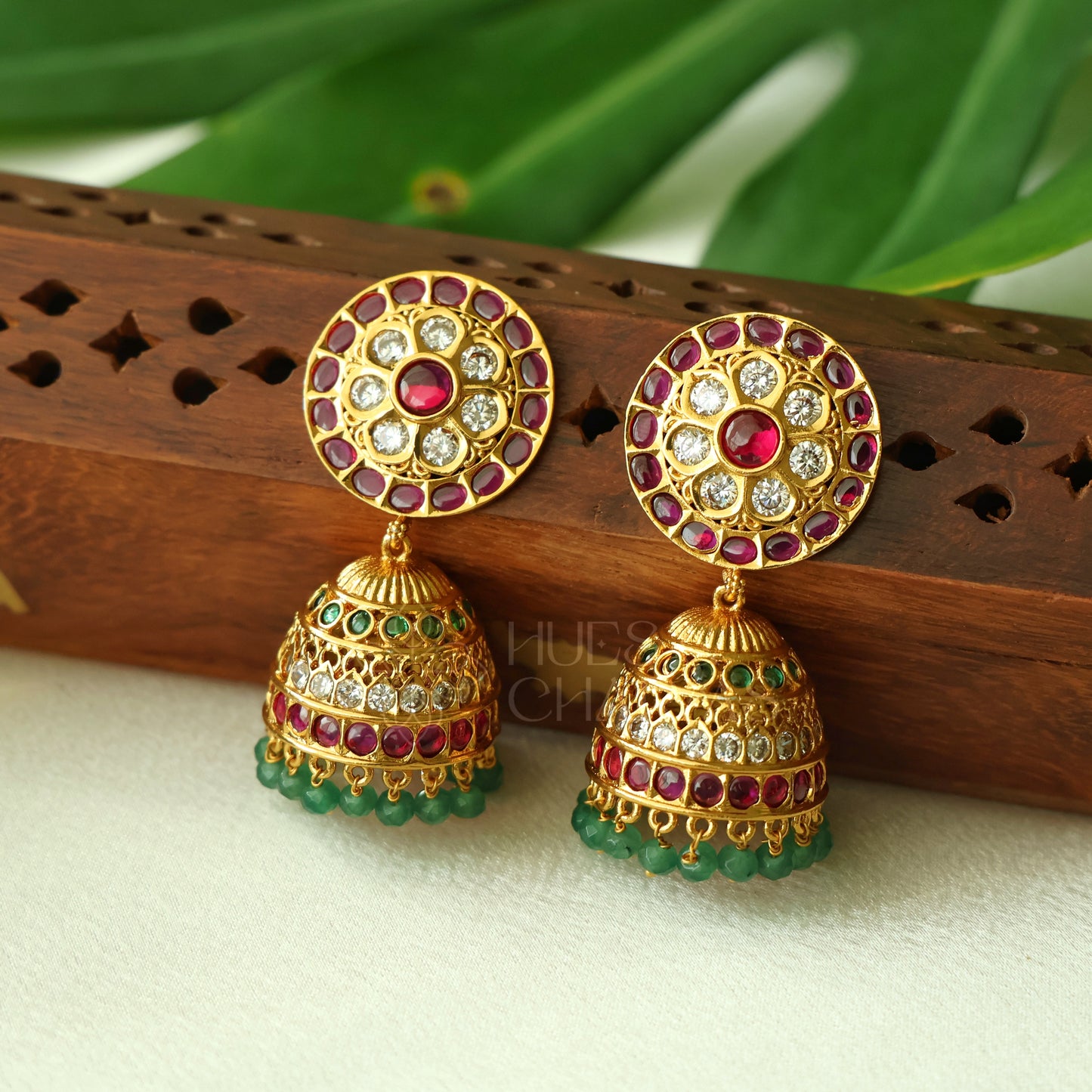 GOLDEN STATEMENT VARNIKA KEMP JHUMKA | PREMIUM JEWELLERY
