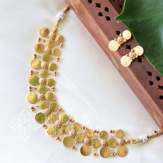 TRADITIONAL HERITAGE LAKSHMI COIN NECKLACE SET