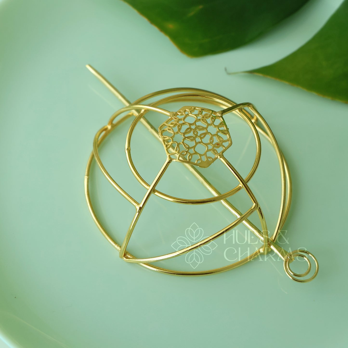 GOLDEN ORBIT HAIR BUN CAGE