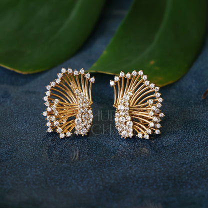 GOLDEN 3 IN 1 AD WINGS EARRINGS