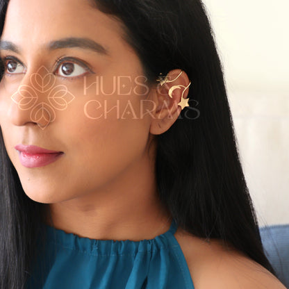 GOLDEN MIDNIGHT EAR CUFF