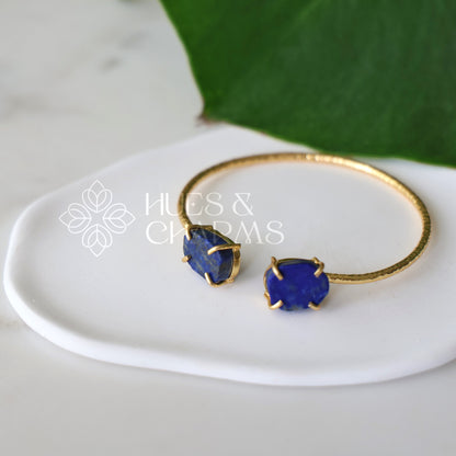 GOLDEN LAPIS ADJUSTABLE BANGLE