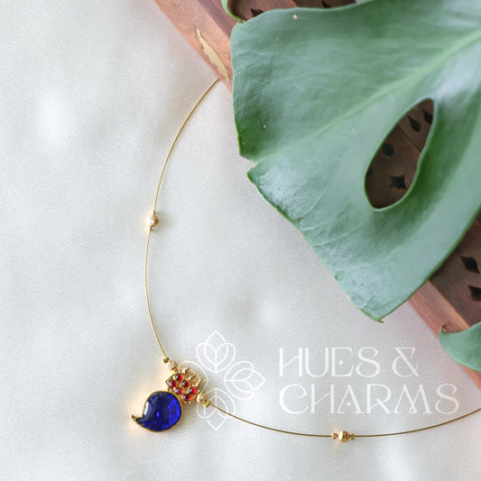 REVAMPED SINGLE MANGO FLOATING NECKPIECE (COLOURS AVAILABLE)