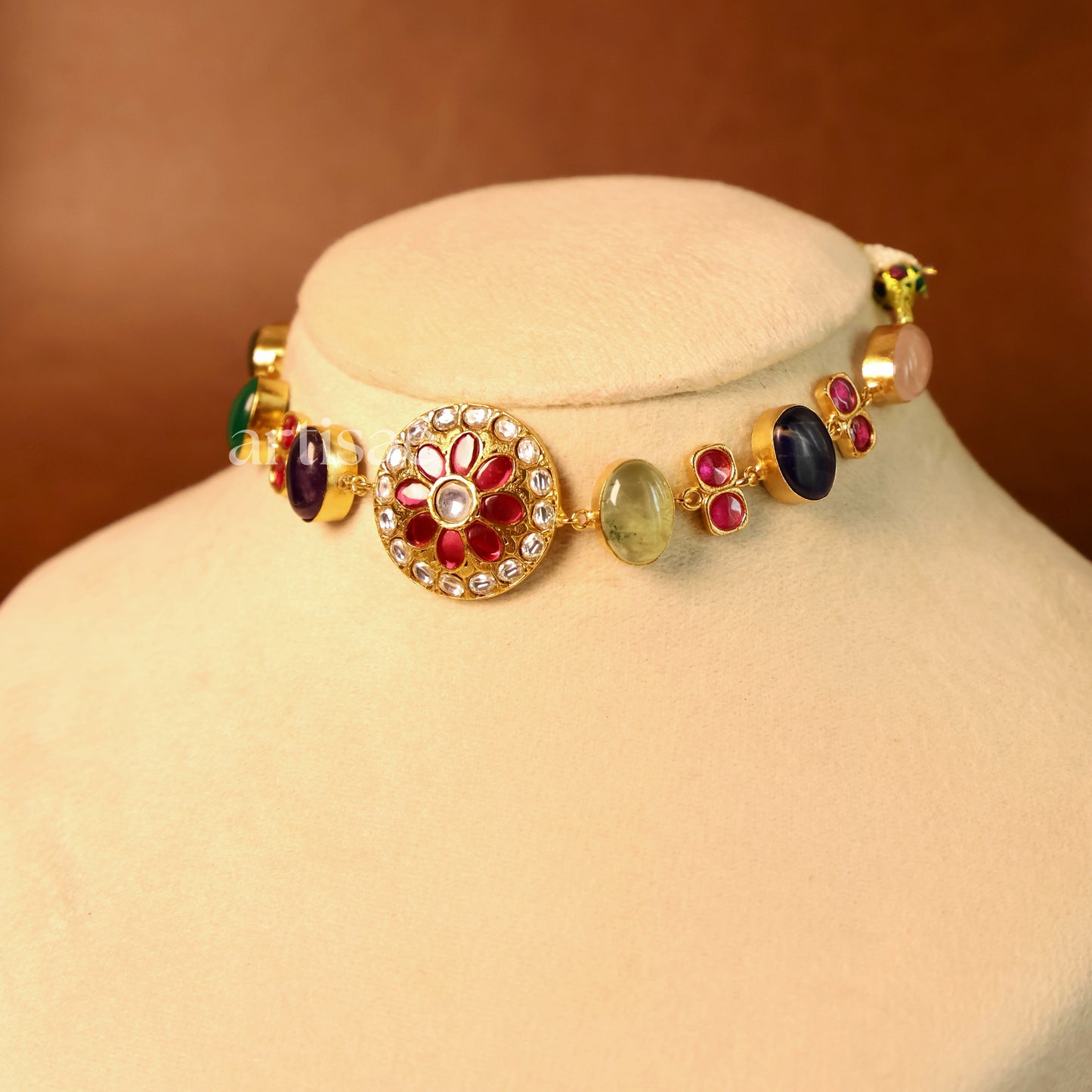 AMÉLIA NATURAL STONE CHOKER SET - MULTI RAW STONE