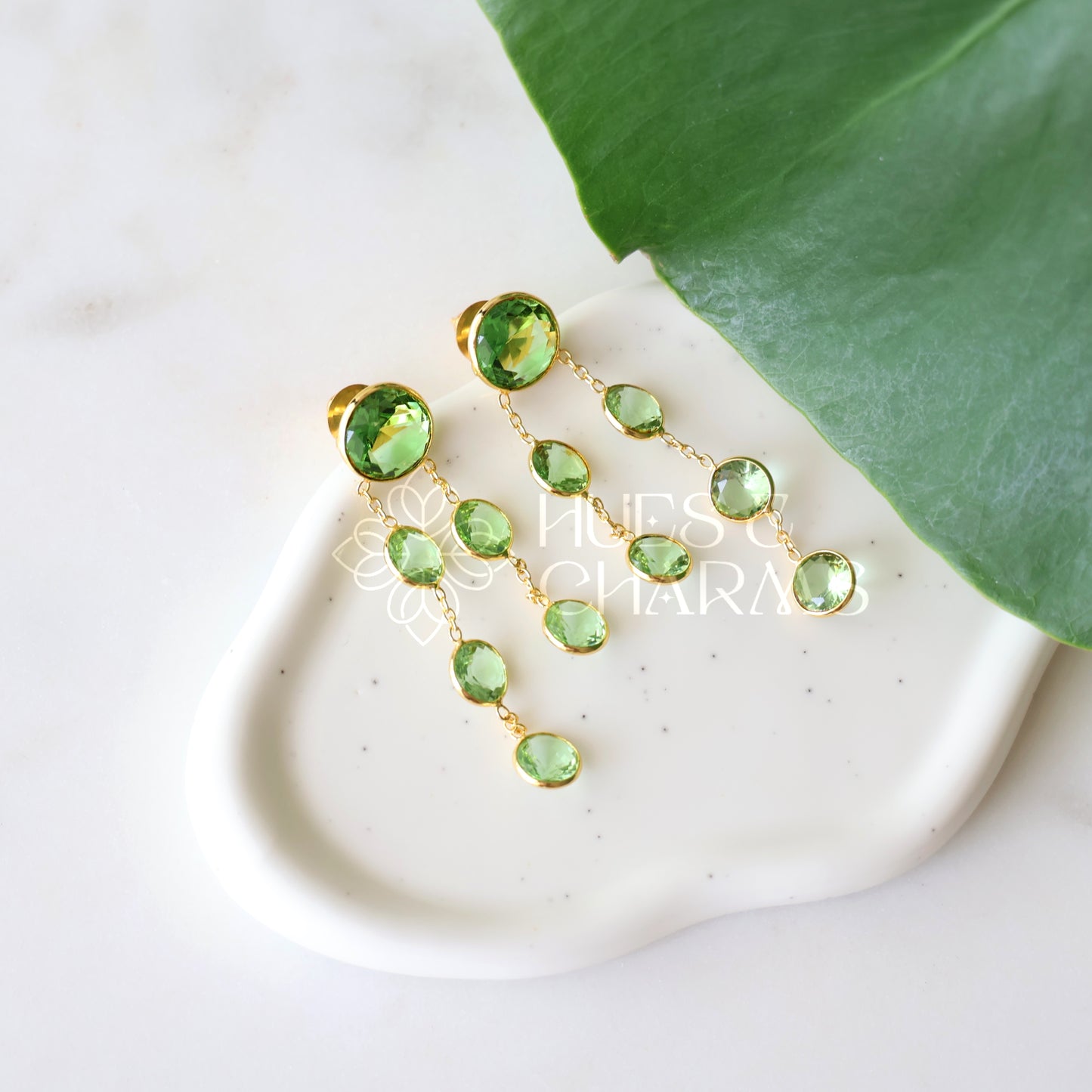 GLOSSY ROYAL AZURE FALL EARRINGS (COLOURS AVAILABLE)