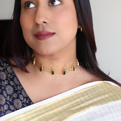 TRADITIONAL NAGAPADAM CHOKER SET | GOLD PLATED