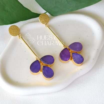 Flower Drop Statement Earring