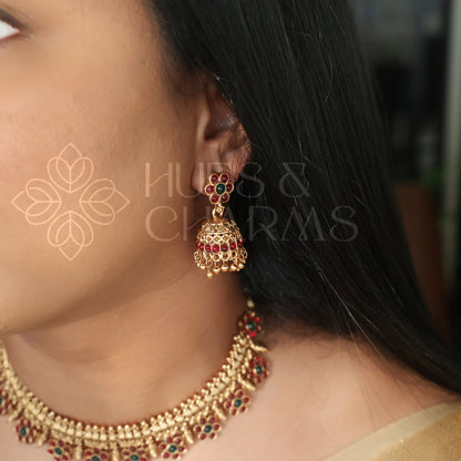 TRADITIONAL PUSHPA GRAND NECKLACE SET