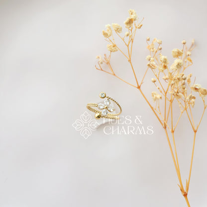 GOLDEN FLORA ADJUSTABLE RING