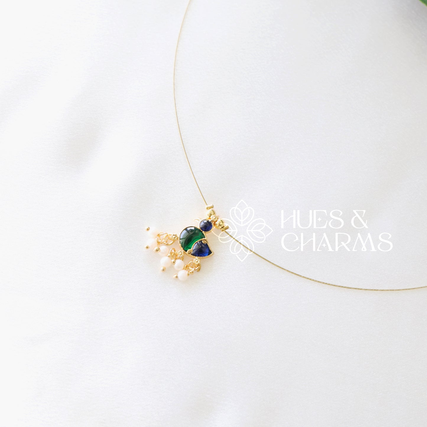 GOLDEN DUCK CHARM FLOATING NECKPIECE (COLOURS AVAILABLE)