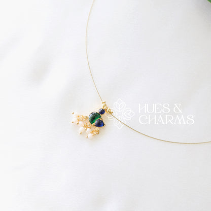 GOLDEN DUCK CHARM FLOATING NECKPIECE (COLOURS AVAILABLE)