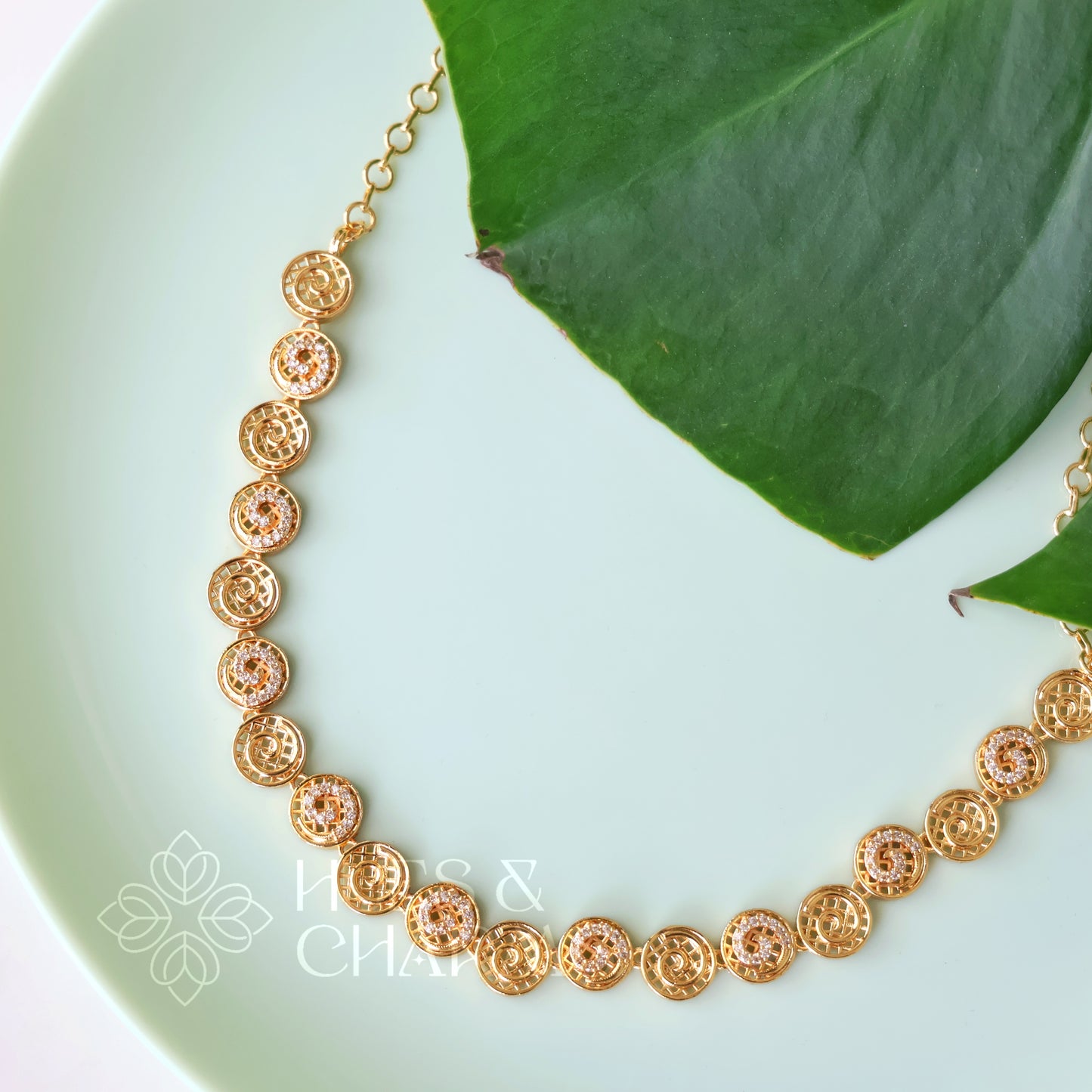 GOLDEN RAGA AD NECKLCE |GOLD PLATED (Colours available)