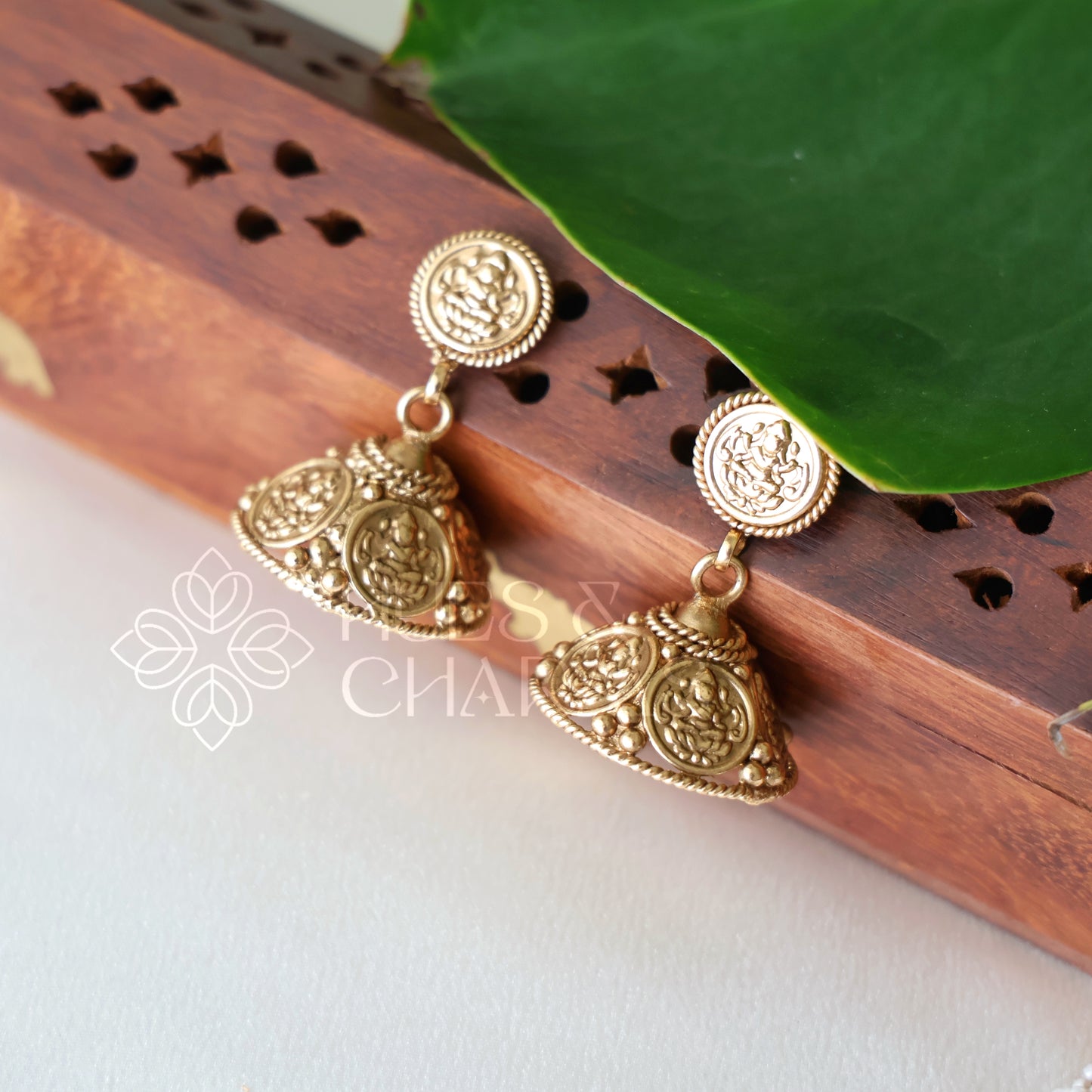 TRADITIONAL GOLDEN LAKSHMI DOUBLE LAYER COIN NECKLACE SET