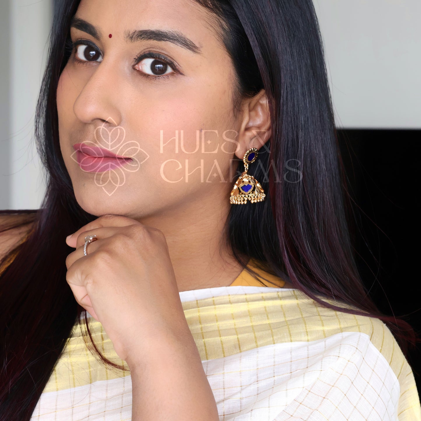 GOLDEN PALAKKA JHUMKAS |GOLD PLATED(Colours available)
