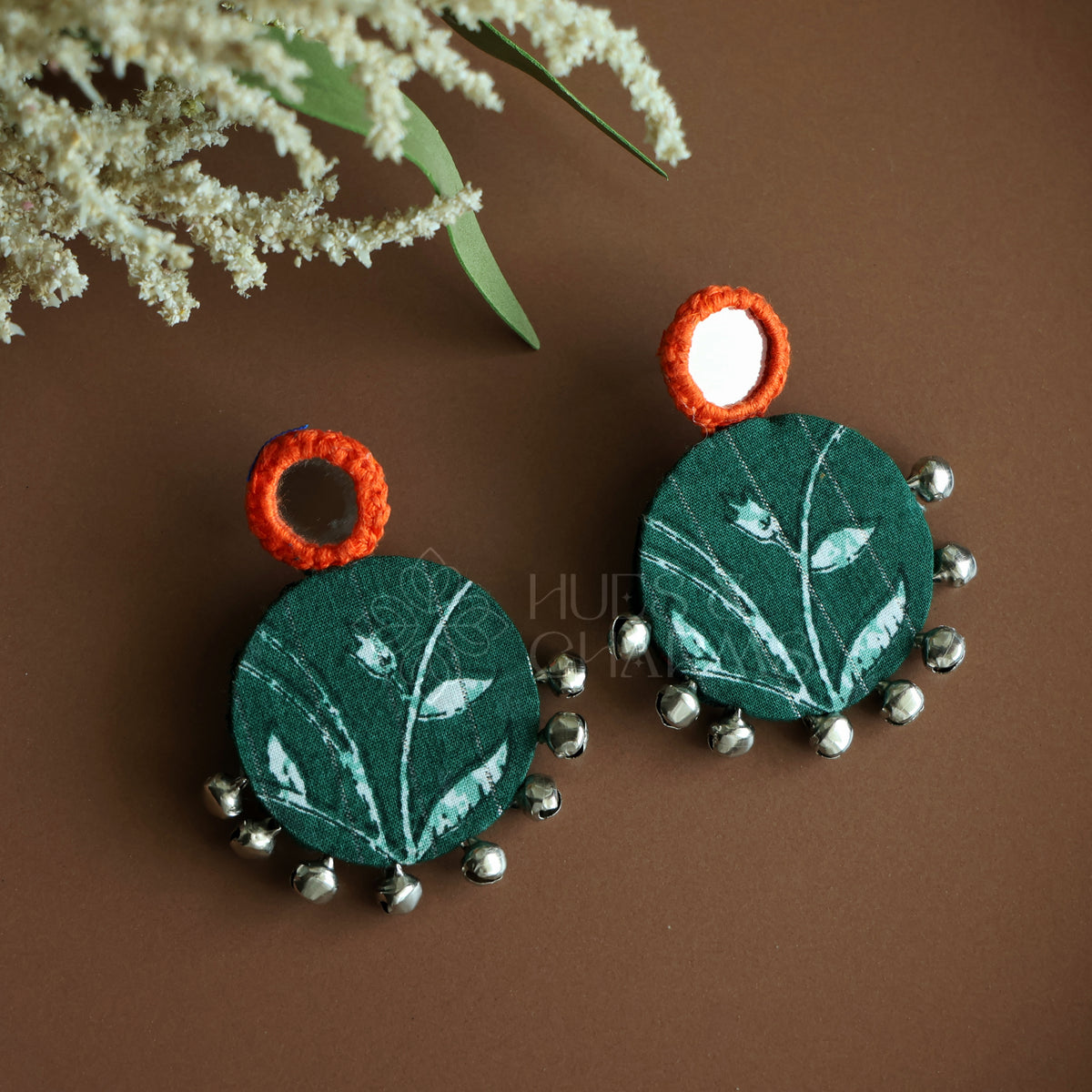 RAASVI FABRIC EARRINGS (Colours available )