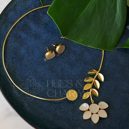 GOLDEN ELYSIA BLOOM MOP NECKCUFF SET