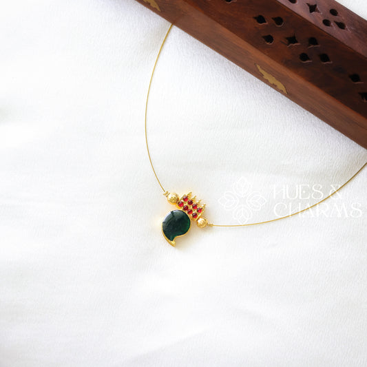 MANGO FLOATING NECKPIECE - GREEN