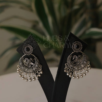 OXIDIZED BLACK EARRINGS