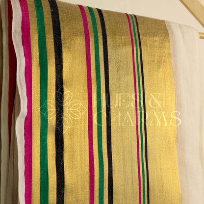 PURE MUL COTTON SAREE- VARNAPOOVU