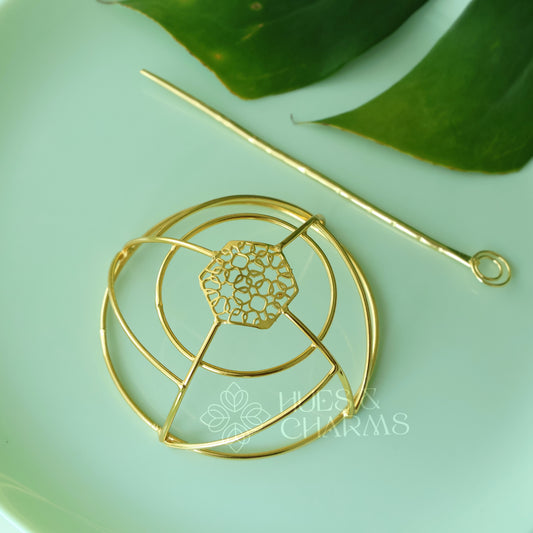 GOLDEN ORBIT HAIR BUN CAGE