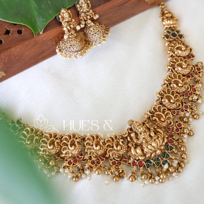 STATEMENT RATNA PADMA LAKSHMI NECKLACE SET