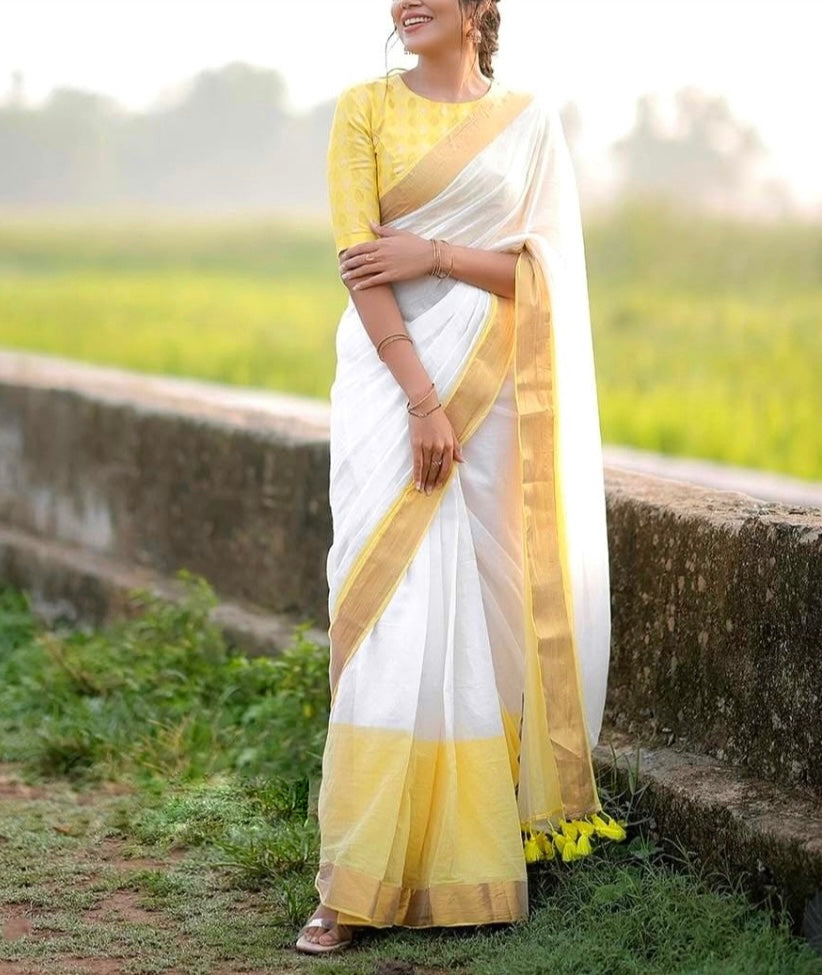 PURE MUL COTTON SAREE  - CHENDUMALLI