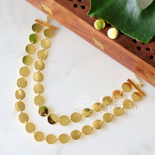 GOLDEN LAYERED COIN NECKLACE SET