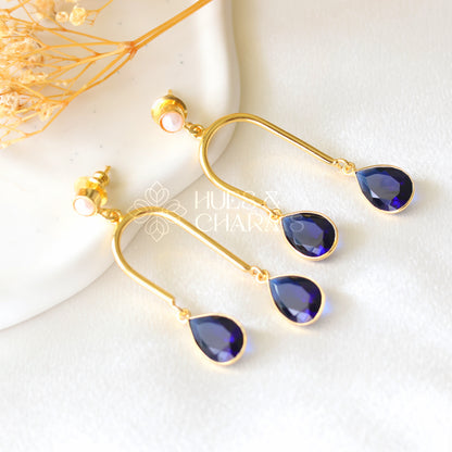 GLOSSY DROP PEARL EARRINGS (COLOURS AVAILABLE)