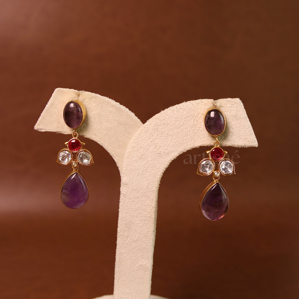 ZÉLIA NATURAL STONE CHOKER SET - AMETHYST