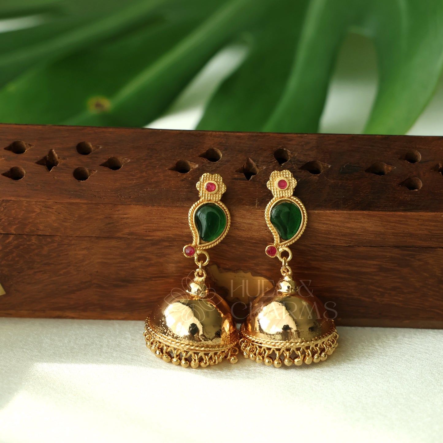 GOLDEN MANGO STEP JHUMKA | GOLD PLATED