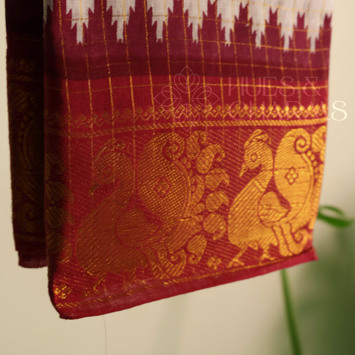 MADURAI SUNGUDI SAREE- RED (OFF WHITE COLOUR )